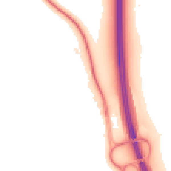 Night-time road noise heatmap for S75 4BY