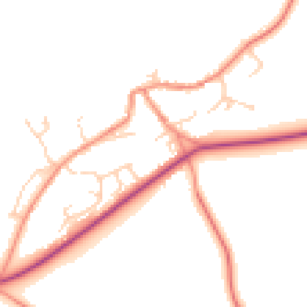 Daytime road noise heatmap for S75 4DW