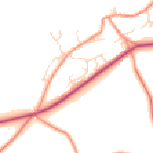 Daytime road noise heatmap for S75 4ES