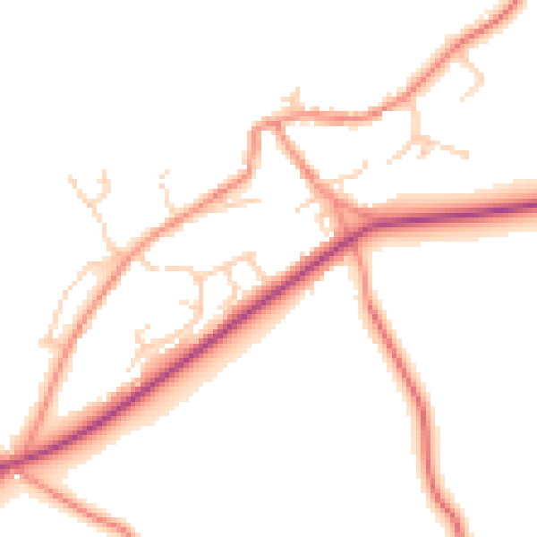 Daytime road noise heatmap for S75 4EX