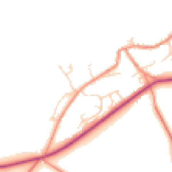 Daytime road noise heatmap for S75 4EY