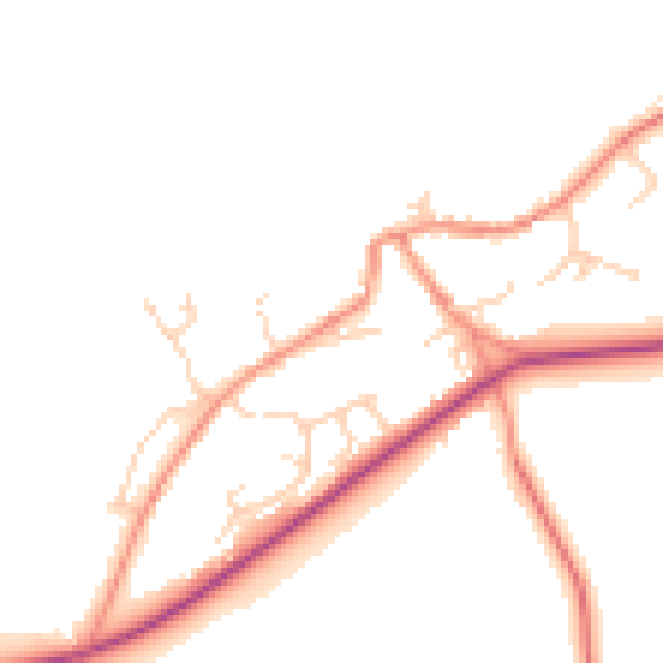 Daytime road noise heatmap for S75 4HB