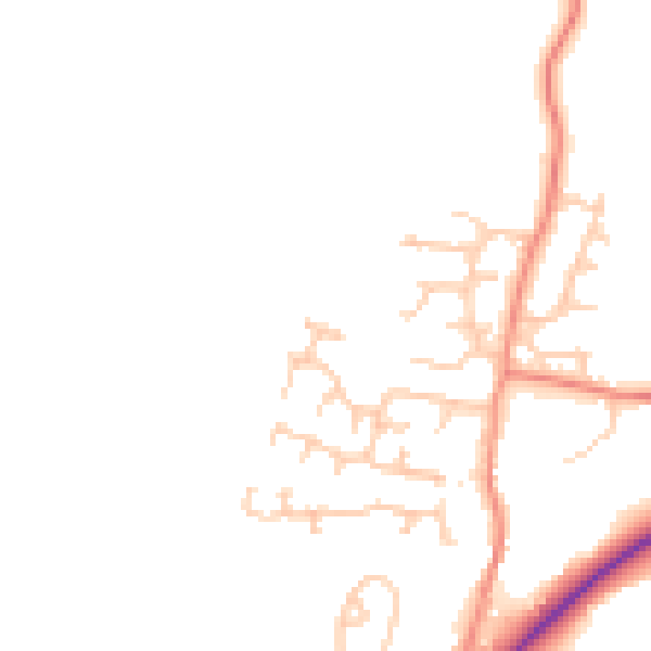 Daytime road noise heatmap for S75 4HE