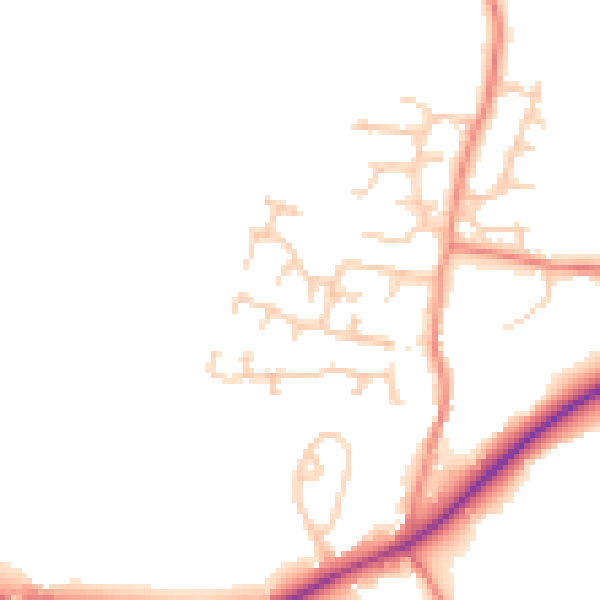 Daytime road noise heatmap for S75 4HF