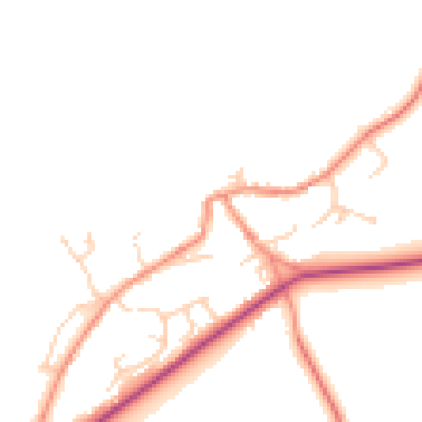 Daytime road noise heatmap for S75 4HH