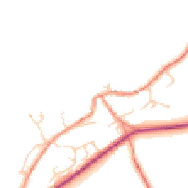 Daytime road noise heatmap for S75 4HJ