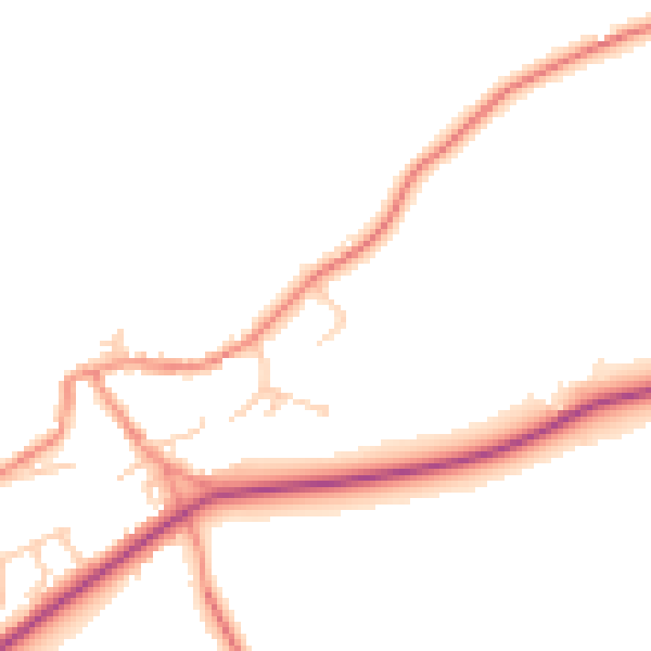 Daytime road noise heatmap for S75 4HZ