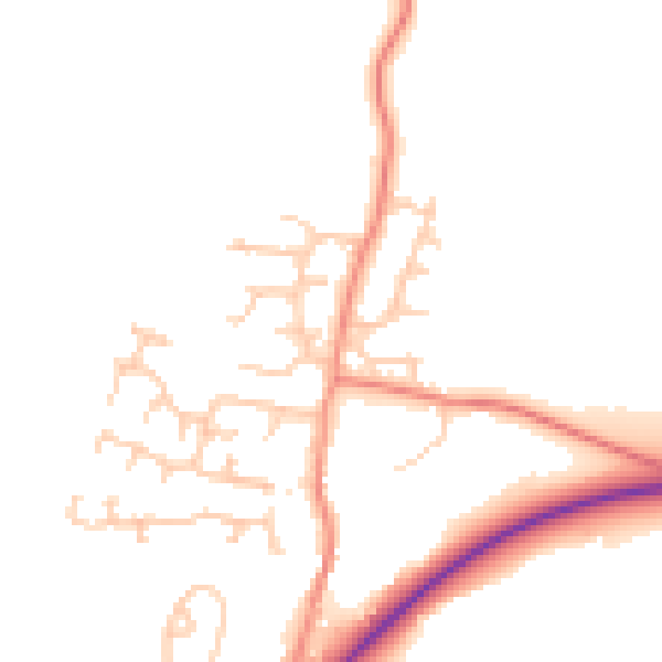 Daytime road noise heatmap for S75 4JF