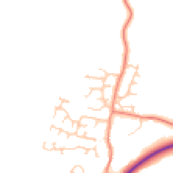 Daytime road noise heatmap for S75 4JG
