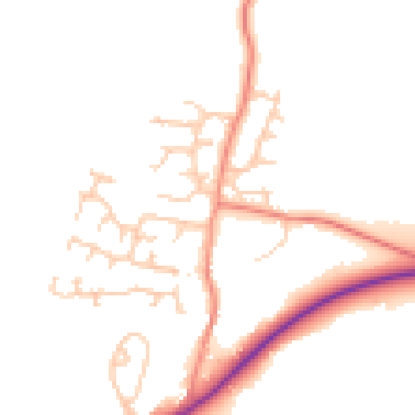 Daytime road noise heatmap for S75 4JH