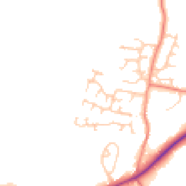 Daytime road noise heatmap for S75 4LA