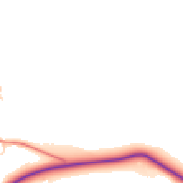 Daytime road noise heatmap for S75 4LE