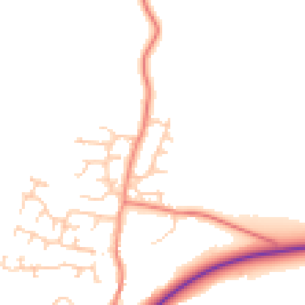 Daytime road noise heatmap for S75 4LF