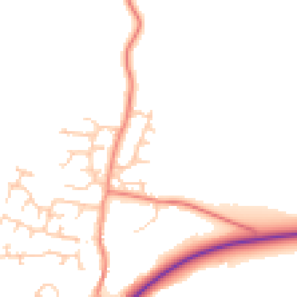 Daytime road noise heatmap for S75 4LH