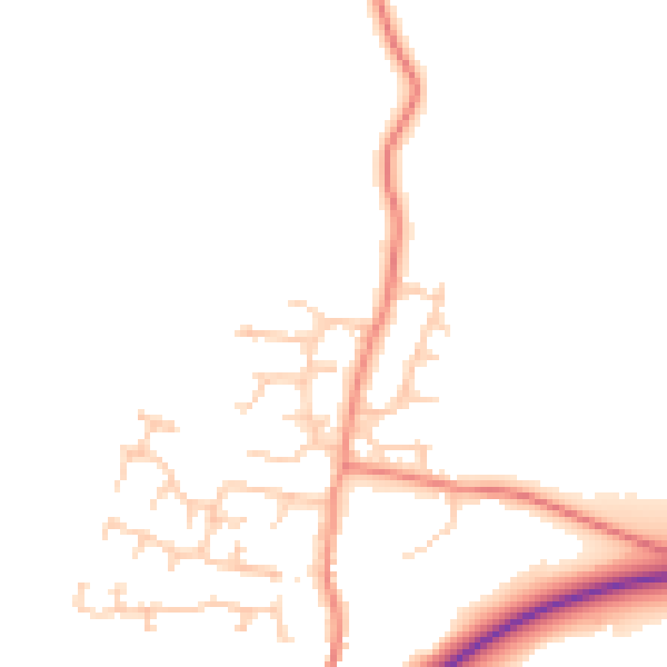 Daytime road noise heatmap for S75 4LJ