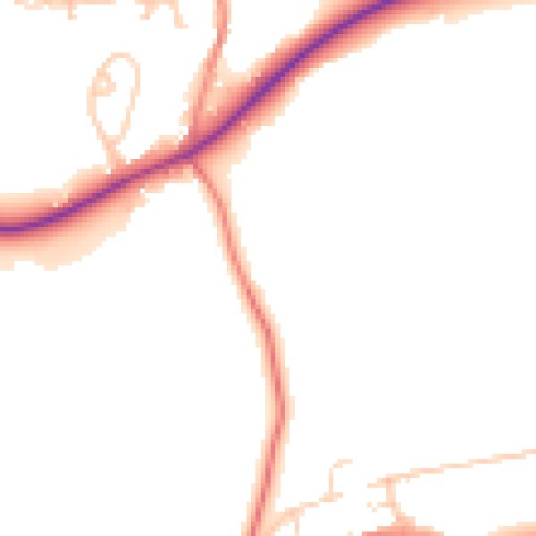 Daytime road noise heatmap for S75 4LY