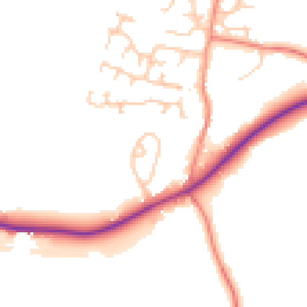 Daytime road noise heatmap for S75 4ND