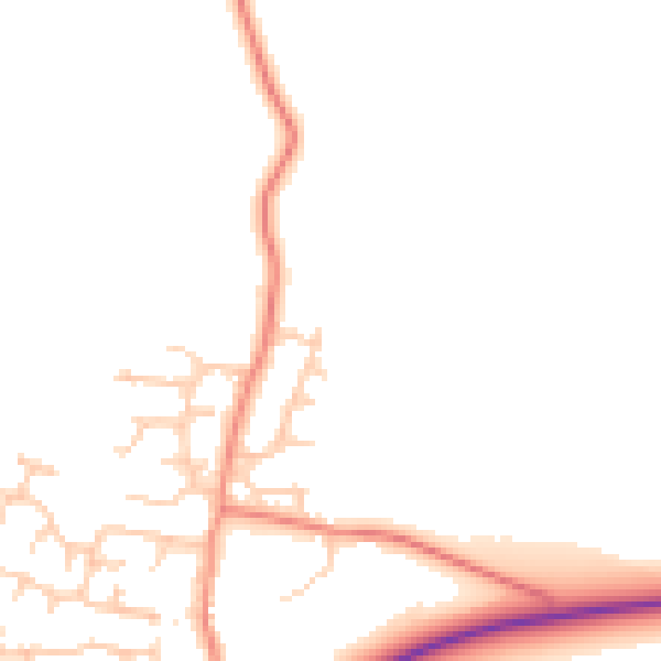 Daytime road noise heatmap for S75 4NN