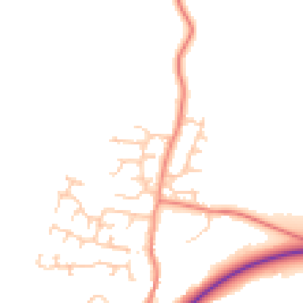 Daytime road noise heatmap for S75 4NS
