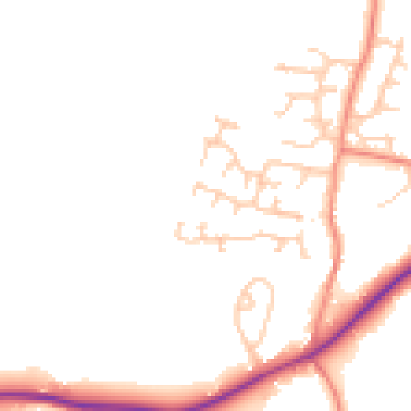 Daytime road noise heatmap for S75 4NW