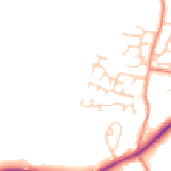 Daytime road noise heatmap for S75 4NX
