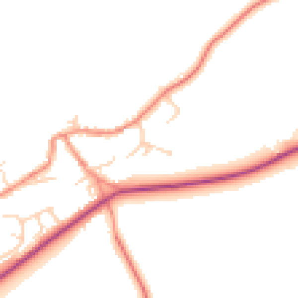 Daytime road noise heatmap for S75 4NZ