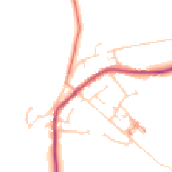 Daytime road noise heatmap for S75 4PA