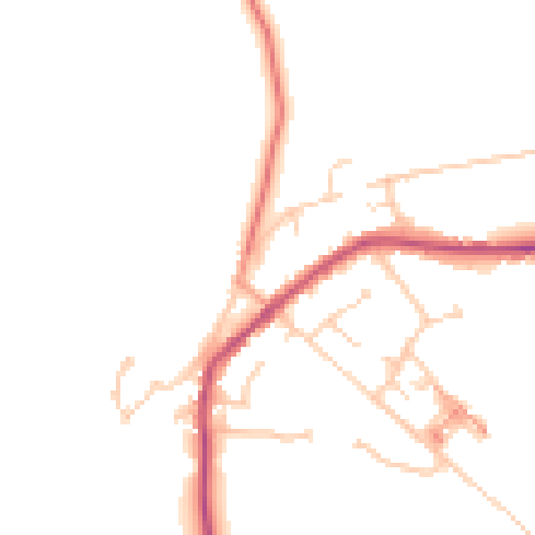 Daytime road noise heatmap for S75 4QH