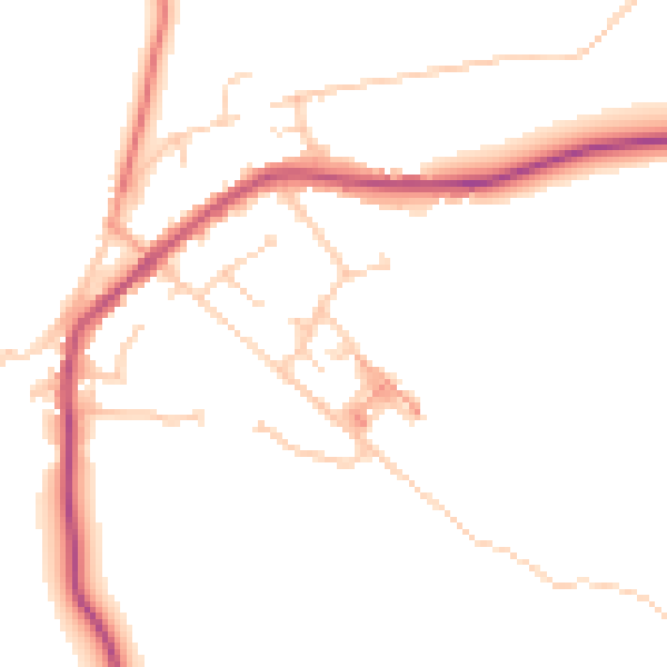 Daytime road noise heatmap for S75 4RH