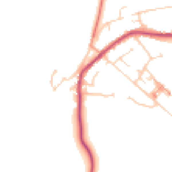 Daytime road noise heatmap for S75 4SB