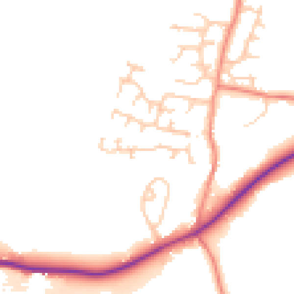 Daytime road noise heatmap for S75 4SW