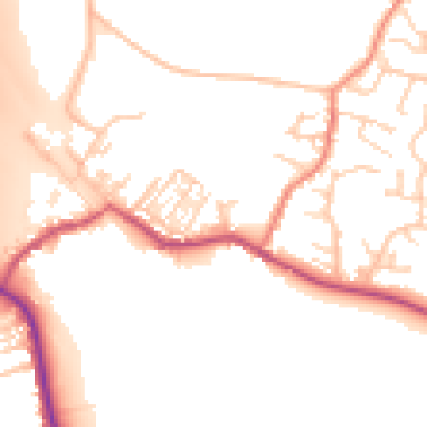 Daytime road noise heatmap for S75 5AG