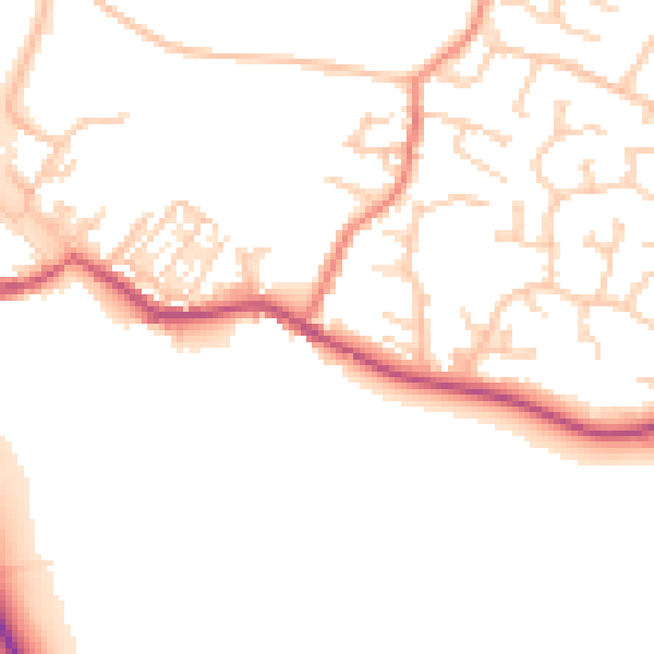 Daytime road noise heatmap for S75 5AH