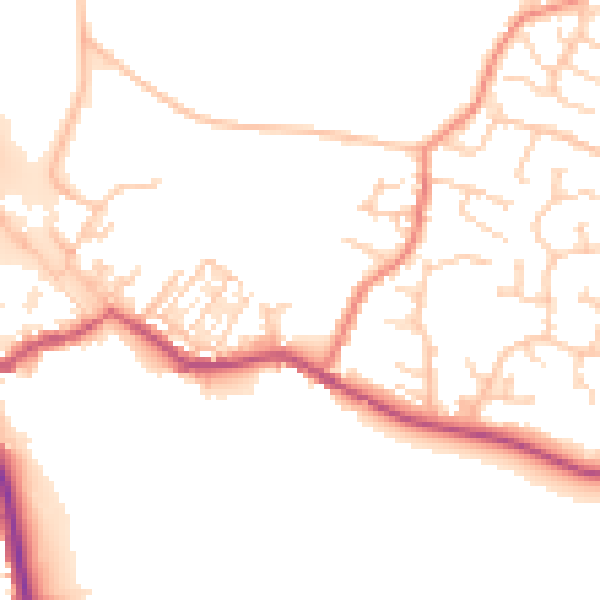 Daytime road noise heatmap for S75 5AQ