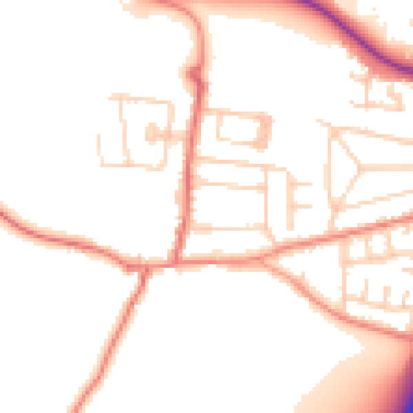 Daytime road noise heatmap for S75 5EQ