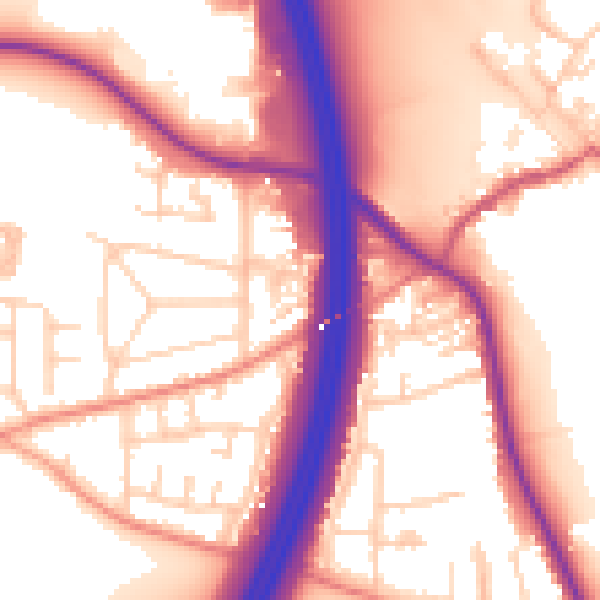 Daytime road noise heatmap for S75 5FA