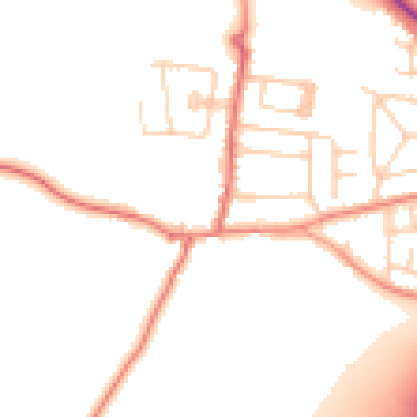 Daytime road noise heatmap for S75 5FJ