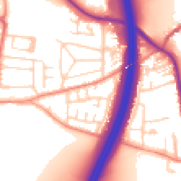 Daytime road noise heatmap for S75 5HA