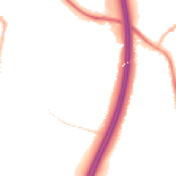 Night-time road noise heatmap for S75 5HA