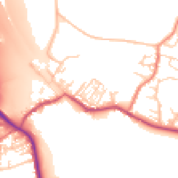 Daytime road noise heatmap for S75 5HJ
