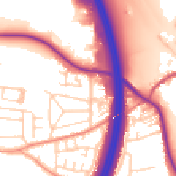 Daytime road noise heatmap for S75 5JT