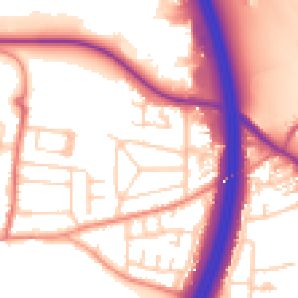 Daytime road noise heatmap for S75 5JZ