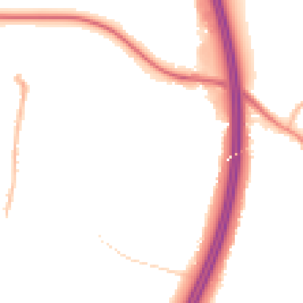 Night-time road noise heatmap for S75 5LA