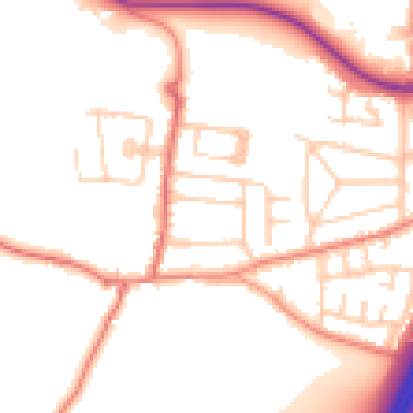 Daytime road noise heatmap for S75 5LQ