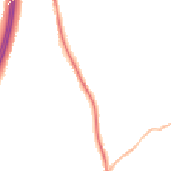 Night-time road noise heatmap for S75 5NT
