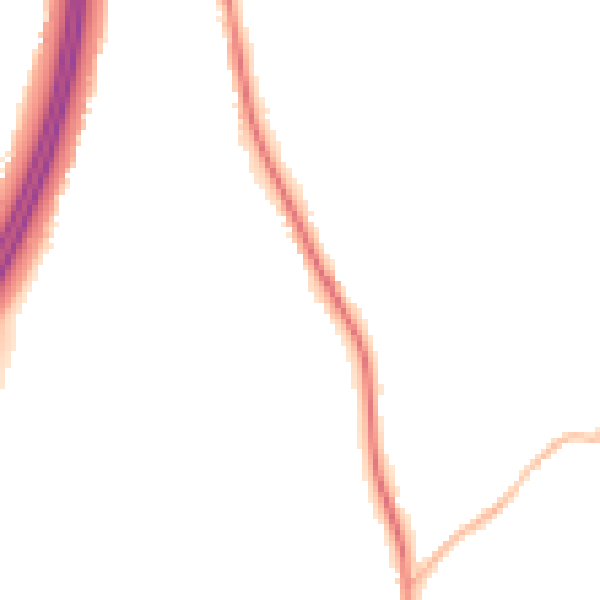 Night-time road noise heatmap for S75 5NX