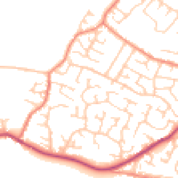 Daytime road noise heatmap for S75 5NZ