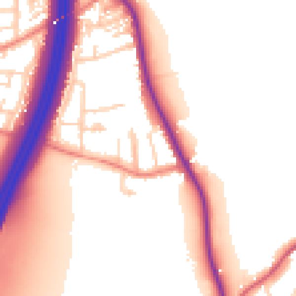 Daytime road noise heatmap for S75 5PB