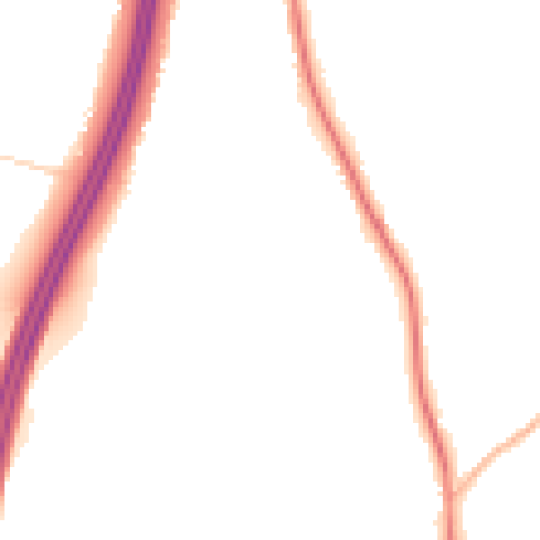 Night-time road noise heatmap for S75 5PR