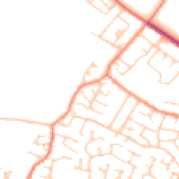 Daytime road noise heatmap for S75 5QB